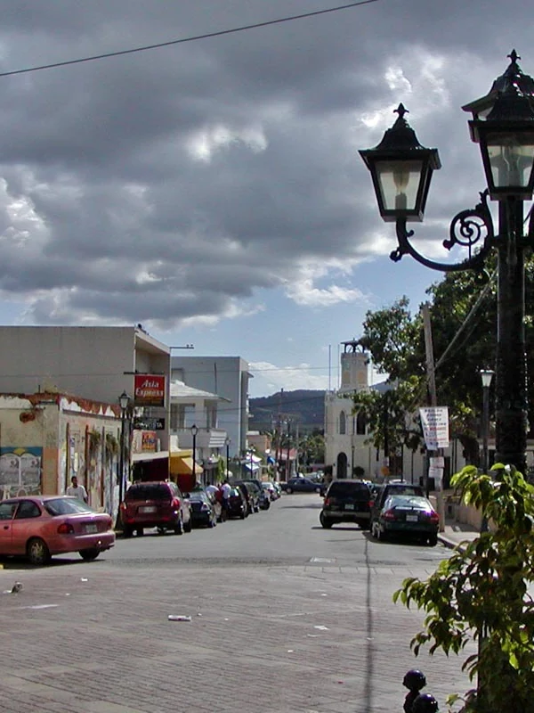 Historical street scene near the plaza in Fajardo town